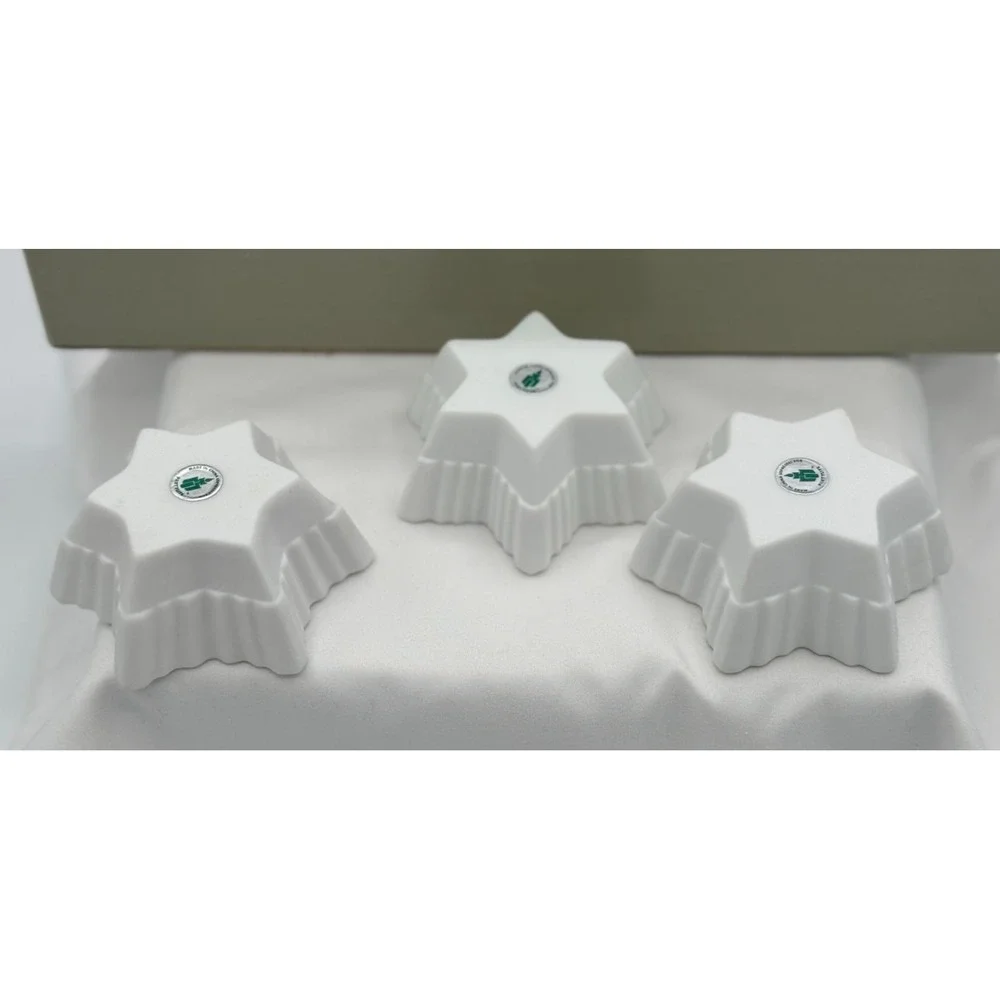 Partylite P7121 Set of 3 Snow Drifters White Tealight Holders - NEW Open Box